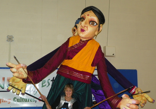 The Indian Hindu Myth of Shakuntala was told with giant puppets from the Cleveland Museum of Art at the India Festival USA