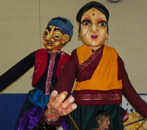 The Indian Hindu Myth of Shakuntala was told with giant puppets from the Cleveland Museum of Art at the India Festival USA