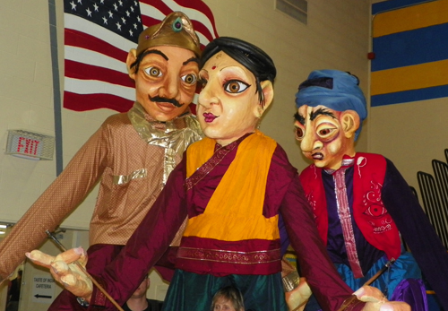 The Indian Hindu Myth of Shakuntala was told with giant puppets from the Cleveland Museum of Art at the India Festival USA