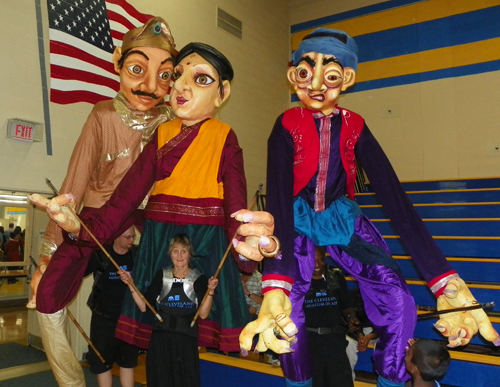 The Indian Hindu Myth of Shakuntala was told with giant puppets from the Cleveland Museum of Art at the India Festival USA