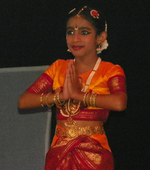 A mix of traditional Indian dance and modern energy from a group of young ladies 