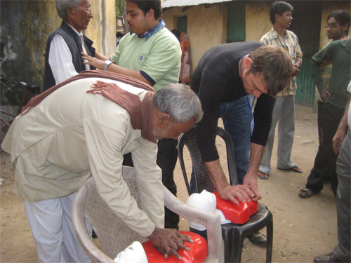Rotarian Tutors CPR to tribal villager