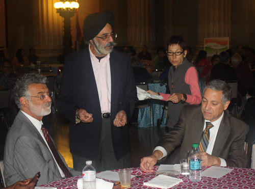 Mayor Jackson, Paramjit Singh and Armond Budish