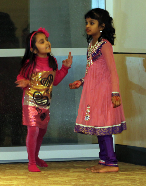 young girls at Holi