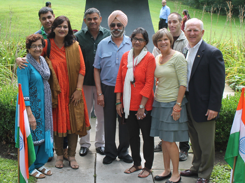 Group at Gandhi Statue