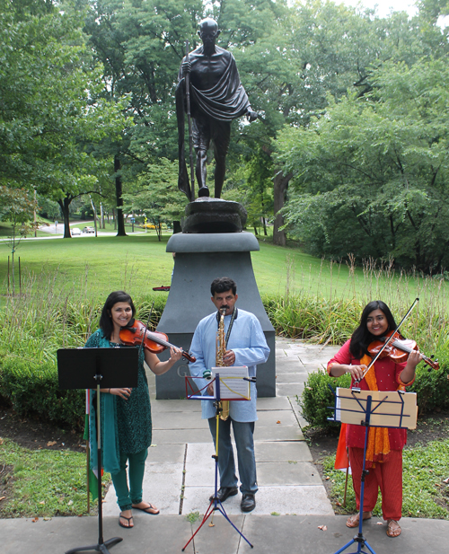 Michael Sreshta on sax and Priyanka Pai  and Rhea Pai on violins
