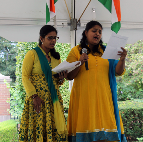 Smitha and Reshmi performed a traditional folk song from the Indian state of Kerala