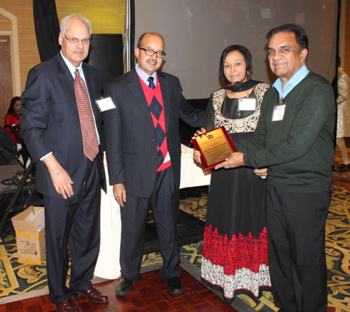 Jayanthi and Ram Ramanan received the 2014 Sewa International Award 