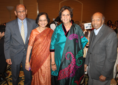 Ramesh and Jaya Shah with Gita Didwani and Mohan Bafna