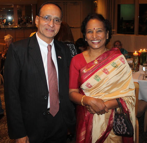 Ramesh Mirakhur and Latha Pillai at India Garden event