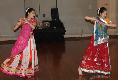 Two sisters from the Nupur School of Dance performed a Bollywood Dance