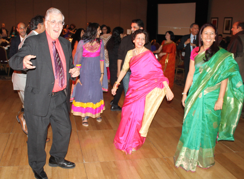 Joe Meissner dancing to the music