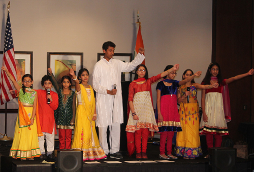 children from the Hindu Heritage School in Solon