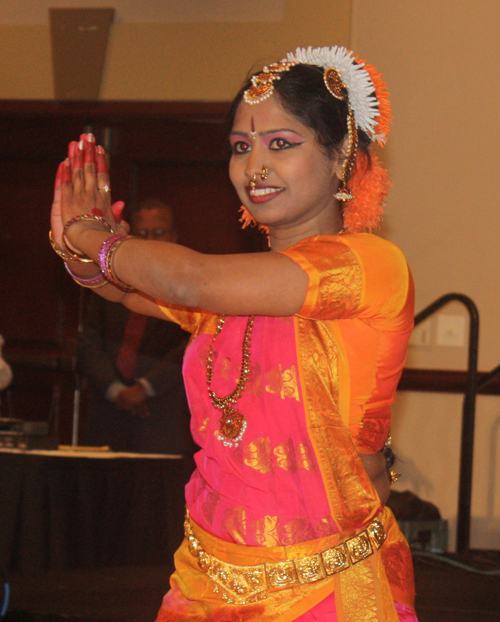 Kuchipudi dancers Srinija Adibhatla and Archana Poota