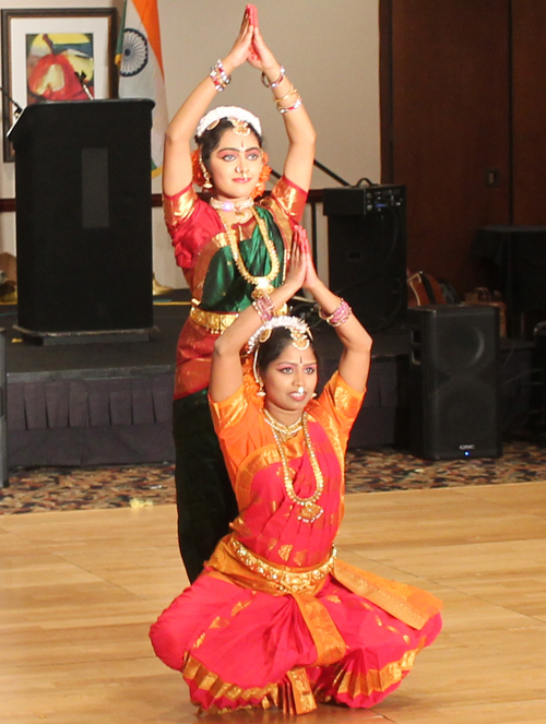 Kuchipudi dancers Srinija Adibhatla and Archana Poota