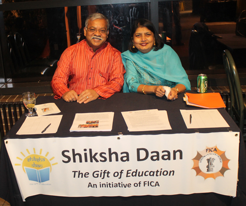 Sanjay Garg and Rajshree Bhandari at Shiksha Daan table