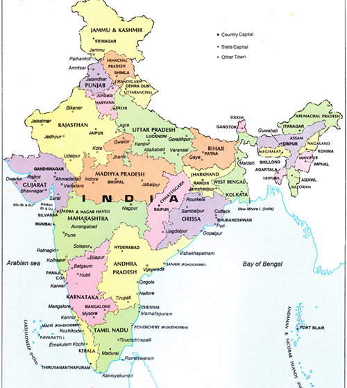 Map of India - Yatra