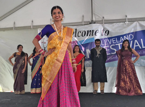 Traditional Indian fashion at 2019 Cleveland Asain Festival