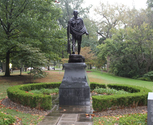 Gandhi statue in Cleveland India Cultural Garden