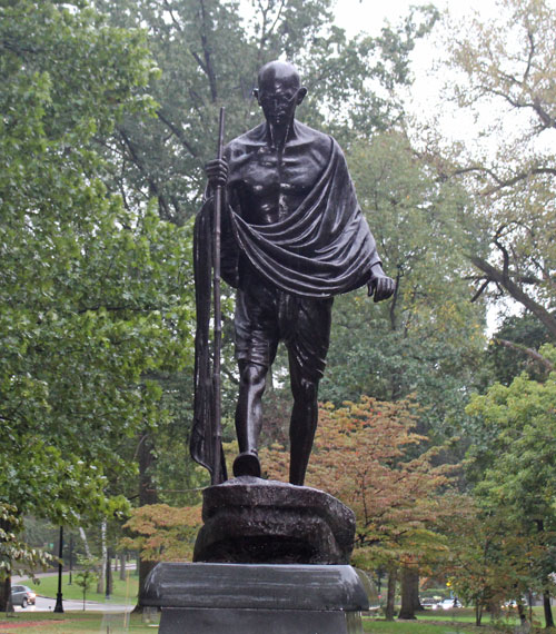 Gandhi statue in Cleveland India Cultural Garden