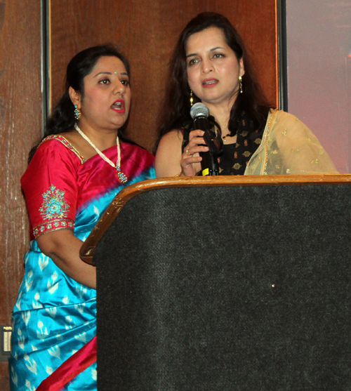 Singing the national anthem at Republic Day event