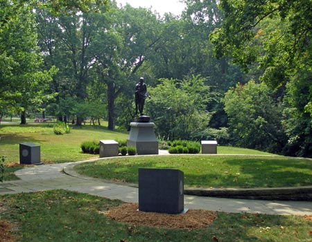 Indian Cultural Garden in Cleveland Ohio - Mahatma Gandhi statue