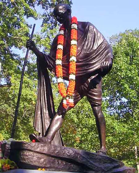 Mahatma Gandhi statue in Cleveland Ohio