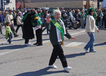 Jean Walsh marching