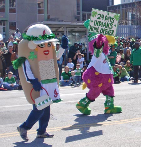 Slider and Cleveland Indians mascots