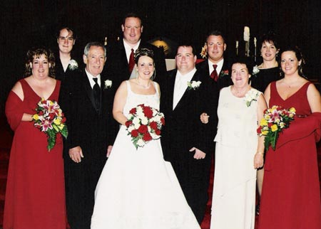 McCluskey family at wedding of Tricia McCluskey and Patrick O'Donnell