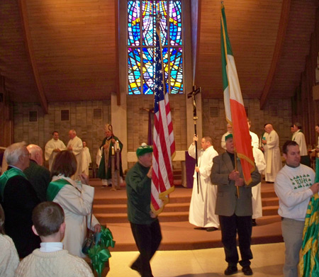 Irish and American flags