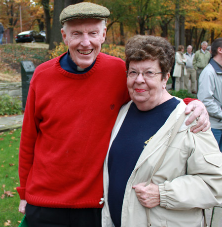 Father Jim O'Donnell and Pat Dowd