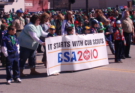 Boy Scouts of America - 100 years - Cleveland's St. Patrick's Day parade 2010