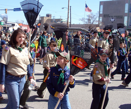 Boy Scouts of America - 100 years - Cleveland's St. Patrick's Day parade 2010