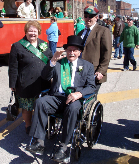 Grand Marshall John Hayes with his wife and former Mother of the Year Mary Hays