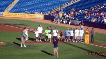 Pat Coyne first pitch