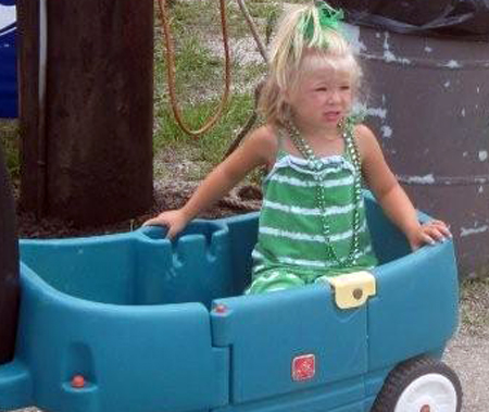 Young Irish girl in Cinderella coach