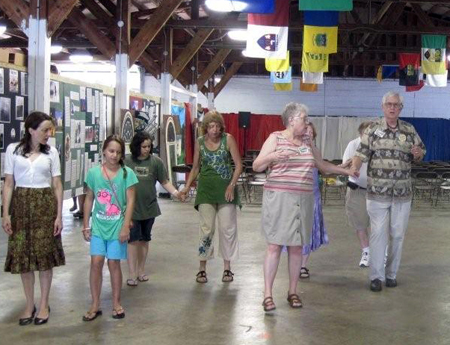 The Taylors teach Irish set dancing