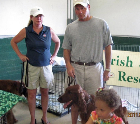 Irish Setter Rescuers Kirsten and Toby Thomas