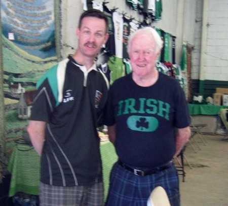 Patrick Fallon, son, and Patrick Fallon, father--current president and past president, respectively,  of Shamrock Club, Columbus, Ohio