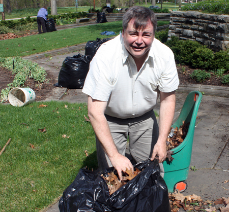 Chris Cooper working in the Cleveland Irish Cultural Garden