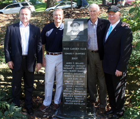 Irish Garden Club members Bill Summers, Jack Kahl, Ed Crawford and Jim Boland