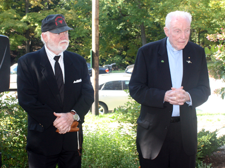 Jerry Crawford and Father Jim O'Donnell
