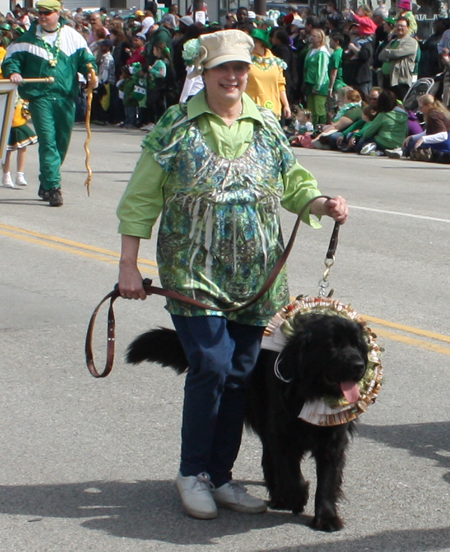 Dogs in the Cleveland St Patrick's Day Parade