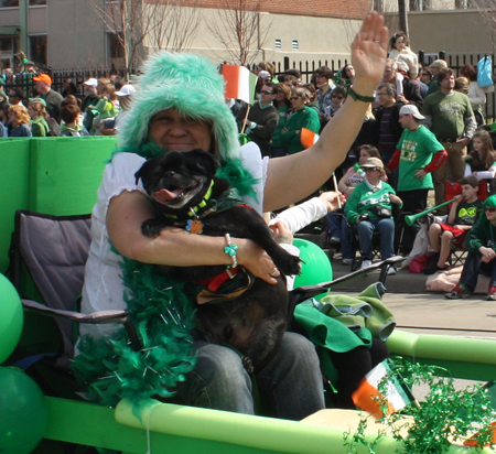 Dogs in the Cleveland St Patrick's Day Parade