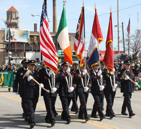 Cleveland Fire Fighters at St Patrick's Day Parade