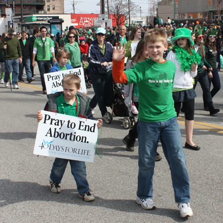 Cleveland Right to Life at 2011 Cleveland St. Patrick's Day Parade