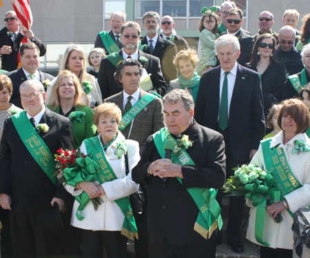 Fr. Thomas Mahoney said a short prayer at Parade