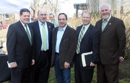 Judge Brendan Sheehan, Councilmen Martin Cain and Matt Zone, Judge Ray Pianka and Council President Martin Sweeney