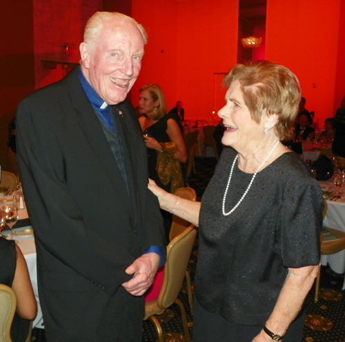 Fr Jim O'Donnell and Mary Edelman